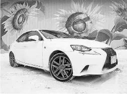  ?? Lesley
Wimbush
/ Driving ?? The rakish 2015 Lexus IS 350 AWD F Sport is a performer.