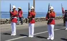  ?? ?? Na Mea ‘Ike ‘Ia Royal Hawaiian Guard won first place in the Walking/Marching Division on Saturday.