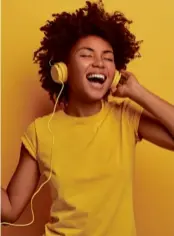  ??  ?? Music
Loud music is one of the most effective tools for relieving stress and fighting fatigue, according to US researcher­s. And singing along can make you feel sparklier as it makes you breathe more deeply.