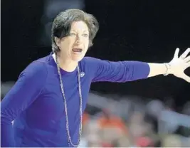  ??  ?? Coach Katie Meier and her Miami Hurricanes earned a No. 8 seed in the tournament and will open play Saturday in Storrs, Connecticu­t against ninth-seeded Quinnipiac.