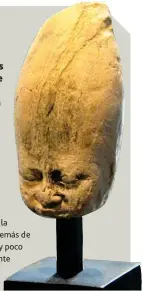  ??  ?? Arriba, la cabeza de Keops en el Museo Estatal de Arte Egipcio de Munich.