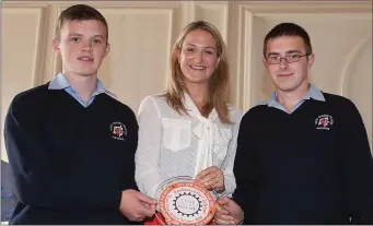  ??  ?? Robert Cogley, Helen McEntee TD, and Jake Dunne at the Cycle Against Suicide awards.