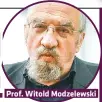  ??  ?? Prof. Witold Modzelewsk­i