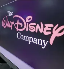  ?? Richard Drew/Associated Press ?? The Walt Disney Co. logo at the New York Stock Exchange.