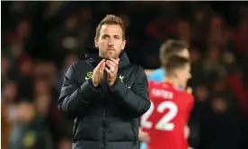  ?? Photograph: Marc Atkins/Getty Images ?? Harry Kane played the first hour for Spurs but could not prevent a 2-0 defeat.