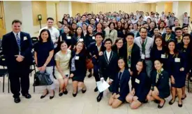  ??  ?? Corporate leaders, academic heads, students gather at FEU First to discuss about the future of work.
