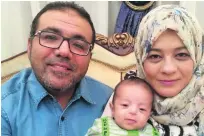  ?? Of Danat Al Emarat Hospital for Women and Children Courtesy ?? Ashraf Abunar, his Palestinia­n wife Najwa and baby Zaid.