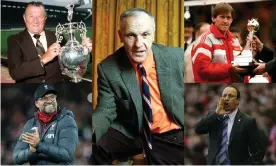  ??  ?? Clockwise from top left: Bob Paisley, Bill Shankly, Kenny Dalgligh, Rafa Benítez and Jürgen Klopp. Composite: Getty Images, PA