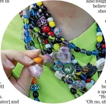  ??  ?? Beads of Courage represent each operation or procedure that child cancer patients go through.