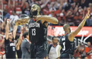  ?? TROY TAORMINA/USA TODAY SPORTS ?? Rockets guard James Harden is the presumptiv­e favorite to be named Most Valuable Player at the second annual NBA Awards.