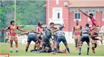  ??  ?? The fortunates -- Havelocks -- and the unfortunat­es -- Police -- proved that the Dialog Rugby League first round did not go on as expected - File pic by Amila Gamage