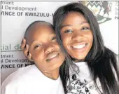  ?? PICTURE: GCINA NDWALANE ?? CARE: Portia Buthelezi embraces Thobile Mdluli who she is mentoring to make the right decisions in life, particular­ly avoiding using alcohol while she is still young.