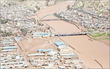  ??  ?? File photo shows a general view of the flooded city of Poldokhtar in the Lorestan province. — AFP photo