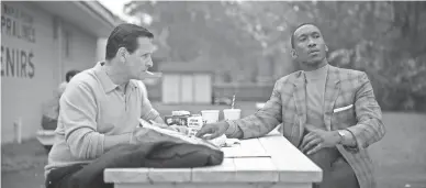  ??  ?? Tony (Viggo Mortensen, left) and Donald (Mahershala Ali) in "Green Book."