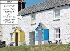  ?? ?? SWAP
PADSTOW Average Price £597,550 for ST AUSTELL Average Price £254,990