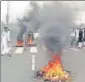  ?? ?? Protests against remarks on Prophet Mohammed in Bengal’s Howrah on June 10.ANI