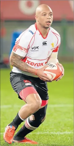  ?? Picture: GALLO IMAGES ?? IN GOOD FORM: The Lions’ Lionel Mapoe during the Absa Currie Cup match between Vodacom Blue Bulls and Xerox Golden Lions in September