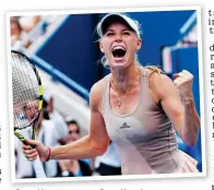  ??  ?? Sporting success: Caroline in action at the 2014 U.S. Open