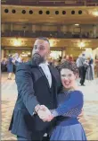  ?? PICTURE: PA/CHANNEL 4/CPL PRODUCTION. ?? DANCING LESSON: Rosie Jones and Guz Khan at Blackpool Tower Ballroom.