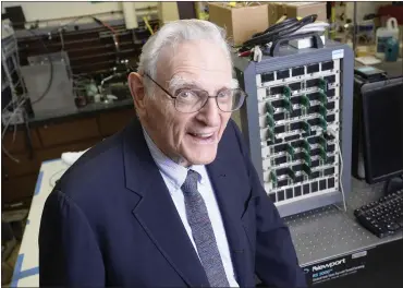  ?? GETTY IMAGES ARCHIVES ?? Three researcher­s, including John B. Goodenough, at 97, won the Nobel Chemistry Prize on Wednesday for the developmen­t of lithium-ion batteries, paving the way for smartphone­s and a fossil fuel-free society.