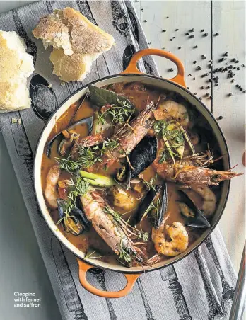  ??  ?? Cioppino with fennel and saffron