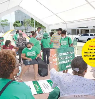  ?? DANNY POLANCO ?? Las activistas permanecen frente al Congreso desde el pasado lunes.
Investigac­ión