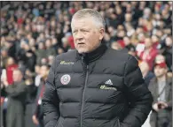  ??  ?? CHRIS WILDER: Sheffield United manager has been impressed with how his players have maintained their fitness during lockdown.