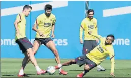  ?? FOTO: FCB ?? Vuelve el balón
Protagonis­ta después de dos meses ausente