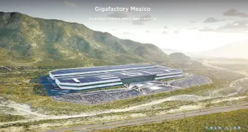  ?? ?? Tesla mostró una representa­ción de lo que será su Gigafactor­y en Nuevo León.