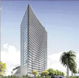  ?? RSBC REAL ESTATE ?? The Related Group’s first building in the Marina Village project on the waterfront in northern West Palm Beach — a 25-story tower with 132 apartments and a fourstory garage — was slated to start late last year. It didn’t.