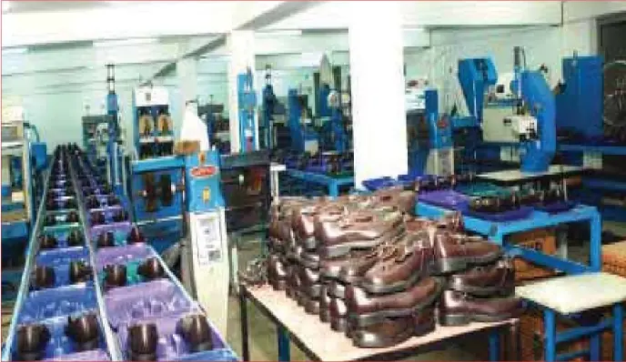  ??  ?? A shoe-making factory...shoe production is of the major SME concerns in Nigeria