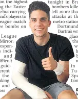  ??  ?? RECOVERING Marc Bartra in cast