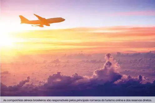  ??  ?? As companhias aéreas brasileira­s são responsáve­is pelos principais números do turismo online e das reservas diretas.