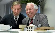  ??  ?? Renowned New Zealand architect Ian Athfield and Adam.