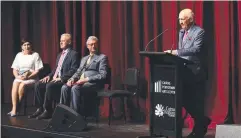  ??  ?? CPAC: Mayor Bob Manning opens Cairns Performing Arts Centre.