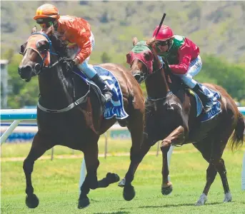  ?? EASY WIN: Stephen Wilson rides I Wanna Break Free to a win at Cluden Park. Picture: EVAN MORGAN ??