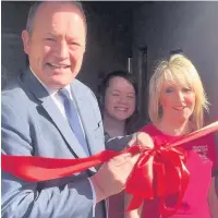  ??  ?? ●●MP Simon Danczuk opens Mini Mees nursery watched by owner Nicola Mee