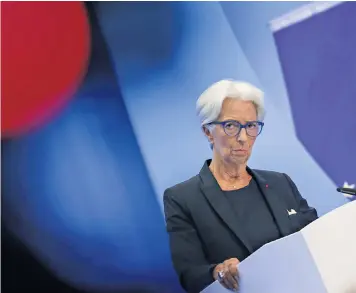  ?? ?? Critics fear Christine Lagarde, the ECB president, is flirting with chaos