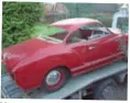  ??  ?? Ghia as delivered back to Darren, before the roof was repainted white.