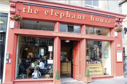  ?? — Photos: CHRISTOPH driessen/dpa ?? The elephant House is known as the ‘birthplace of Harry Potter’.