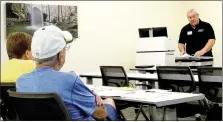  ?? Lynn Atkins/The Weekly Vista ?? Frank Weintz had a small class last week at the Mercy Medical Center community room for his AARP Smart Driver Course.