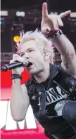  ?? JANOS MARJAI / THE CANADIAN PRESS ?? Sum 41 singer Deryck Whibley has quit drinking after a serious health scare and is back on the road.