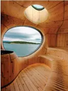  ??  ?? Canada. Grotto, sauna-cocon lové près de Toronto. Architecte : Partisans.