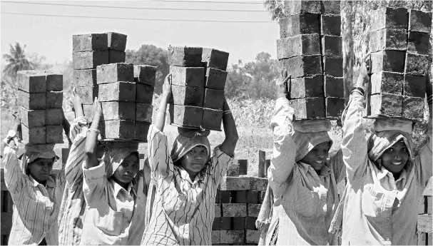  ??  ?? Forced labour is rampant at brick kilns across the country
