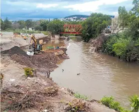  ?? CÉSAR MARTÍNEZ/EL SOL DE HIDALGO ?? La Conagua monitorea el río Tula luego de su desbordami­ento en 2021