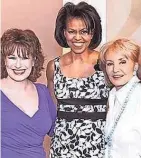  ?? COURTESY MOUNT MARY UNIVERSITY ?? Michelle Obama is pictured in the Donna Ricco dress she wore in a 2008 appearance on “The View.”