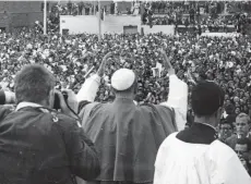  ?? FOTO ARCHIVO ?? El italiano Giovanni Battista Montini fue el Papa 262. Estuvo en Bogotá el 22 de agosto. En la foto, su visita a la capital. PABLO VI 1968