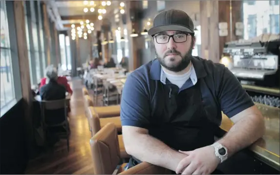  ?? PHOTOS: JOHN KENNEY/ THE GAZETTE ?? Talented chef Simon Mathys, who last manned the stoves at Bar &amp; Boeuf, has found a new venue for his culinary skills at Racines.