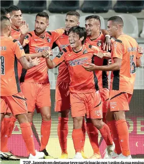  ??  ?? TOP. Japonês em destaque teve participaç­ão nos 3 golos da sua equipa