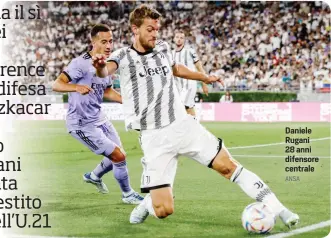  ?? ANSA ?? Daniele Rugani 28 anni difensore centrale